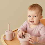 Henny Silicone Sippy Cup With Straw - Musk, Baby Gift Sets, Nordic Kids - Say It Sister