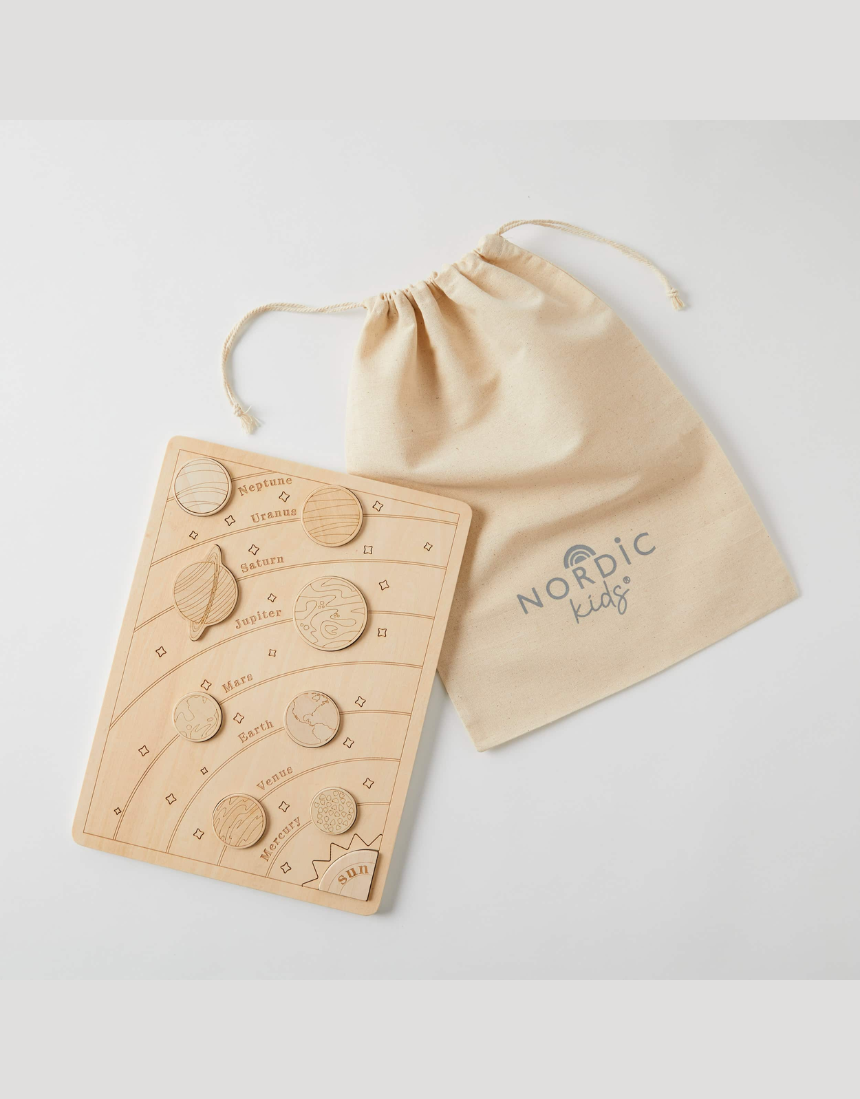 The Solar System Puzzle, Wooden & Pegged Puzzles, Nordic Kids - Say It Sister
