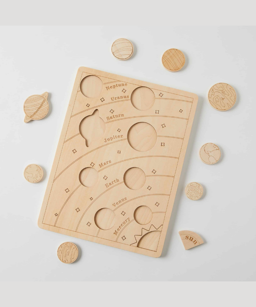 The Solar System Puzzle, Wooden & Pegged Puzzles, Nordic Kids - Say It Sister