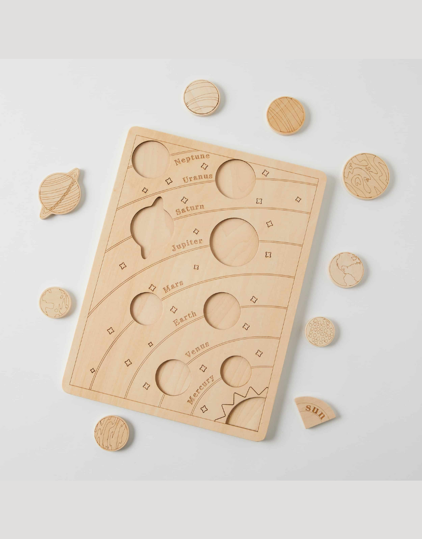 The Solar System Puzzle, Wooden & Pegged Puzzles, Nordic Kids - Say It Sister