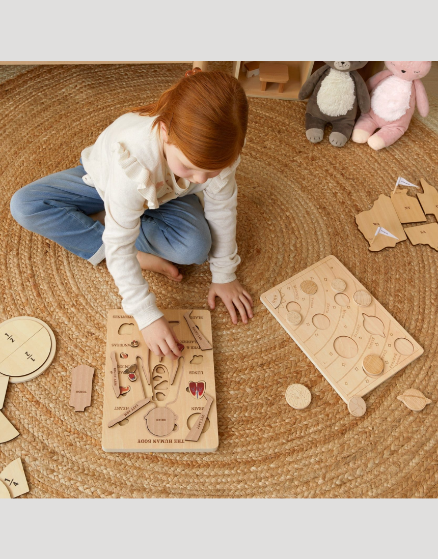 The Solar System Puzzle, Wooden & Pegged Puzzles, Nordic Kids - Say It Sister