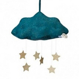 Cloud Corduroy Blue With Stars Wall Hanging, Wall Decor, Picca Loulou - Say It Sister