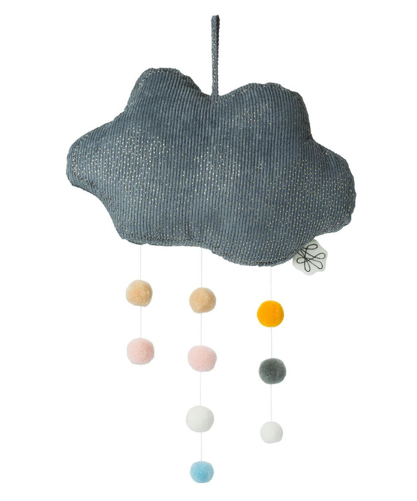 Cloud Corduroy Grey Pompom Wall Hanging, Wall Decor, Picca Loulou - Say It Sister