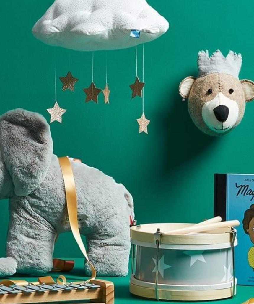 Cloud Corduroy White With Stars Wall Hanging, Wall Decor, Picca Loulou - Say It Sister