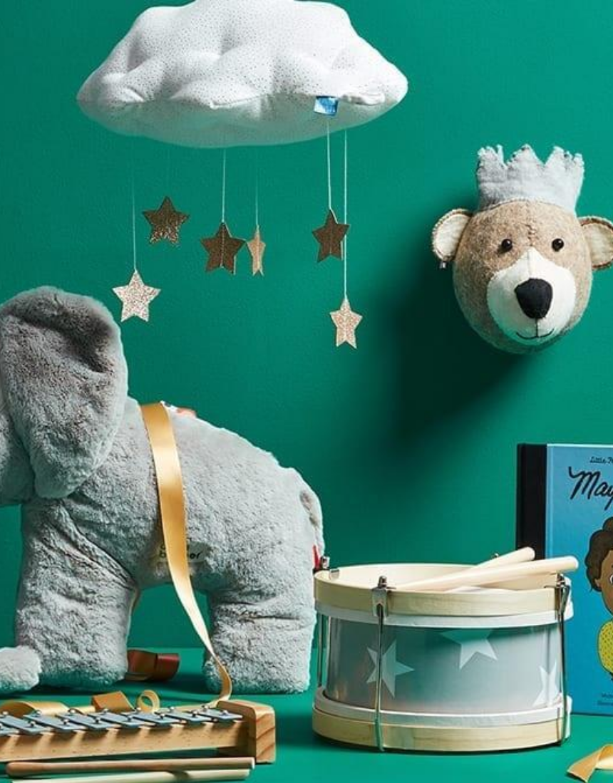 Cloud Corduroy White With Stars Wall Hanging, Wall Decor, Picca Loulou - Say It Sister