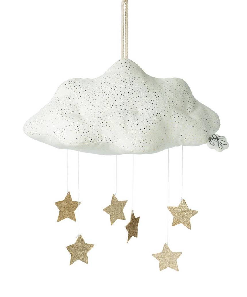 Cloud Corduroy White With Stars Wall Hanging, Wall Decor, Picca Loulou - Say It Sister