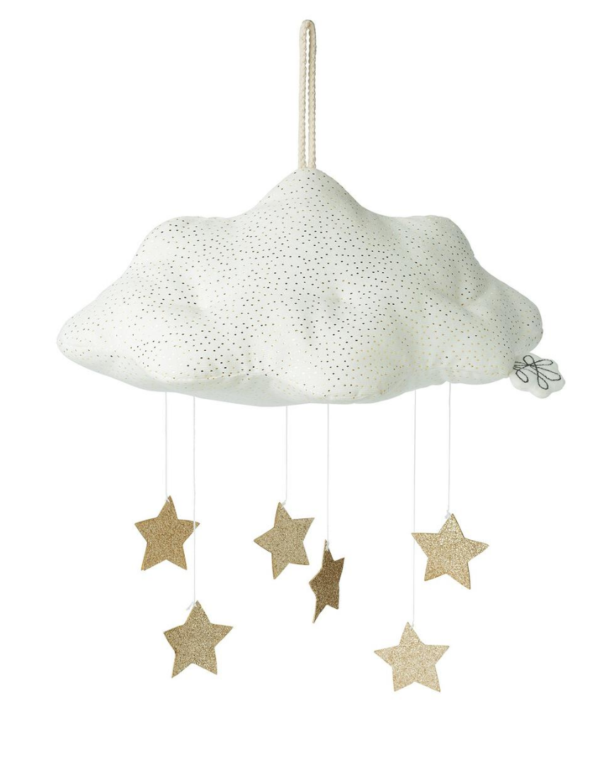 Cloud Corduroy White With Stars Wall Hanging, Wall Decor, Picca Loulou - Say It Sister