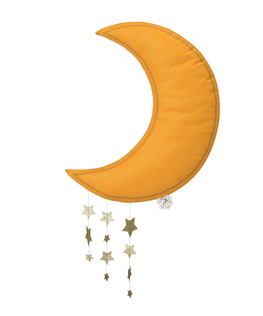 Yellow Moon With Stars Wall Hanging, Wall Decor, Picca Loulou - Say It Sister