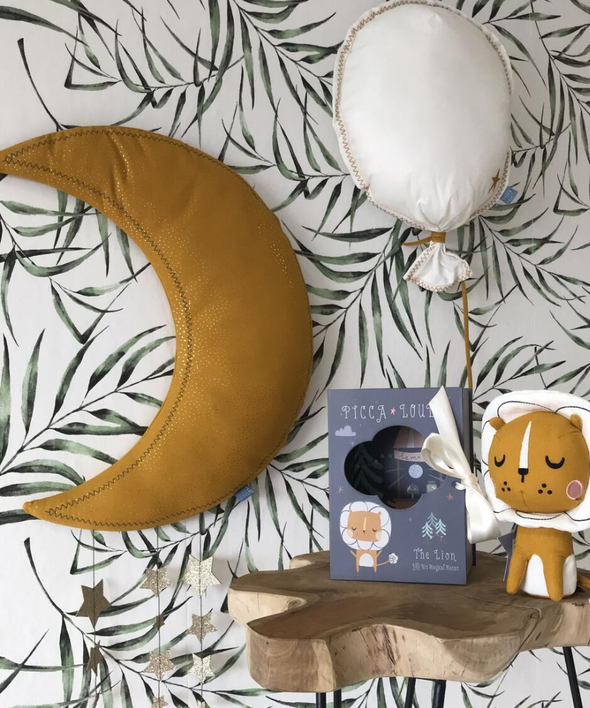 Yellow Moon With Stars Wall Hanging, Wall Decor, Picca Loulou - Say It Sister