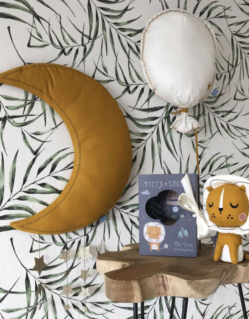 Yellow Moon With Stars Wall Hanging, Wall Decor, Picca Loulou - Say It Sister