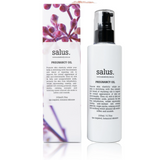 Salus Pregnancy Oil in a bottle, designed for bath and body care to soothe and nourish skin during pregnancy.