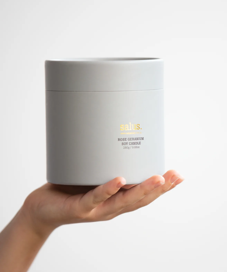 Salus - Rose Geranium Soy Candle, , SALUS - Say It Sister