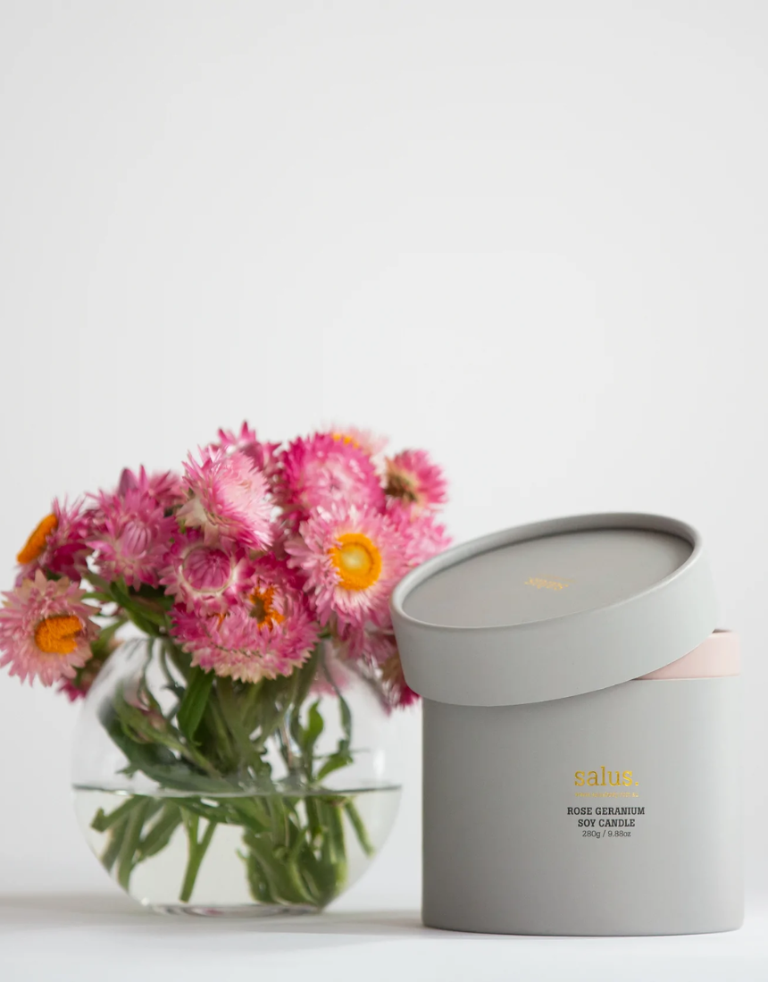 Salus - Rose Geranium Soy Candle, , SALUS - Say It Sister
