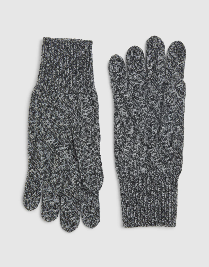 Black Toorallie Merino Glove by Say It Sister, cozy woolen glove with a snug fit and soft texture, suitable for cold weather.
