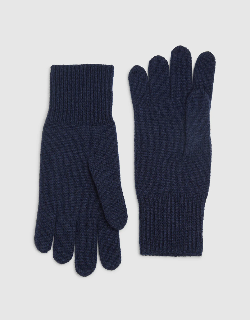 Black Toorallie Merino Glove by Say It Sister, showing soft, warm woolen gloves with a snug fit and textured knit pattern.