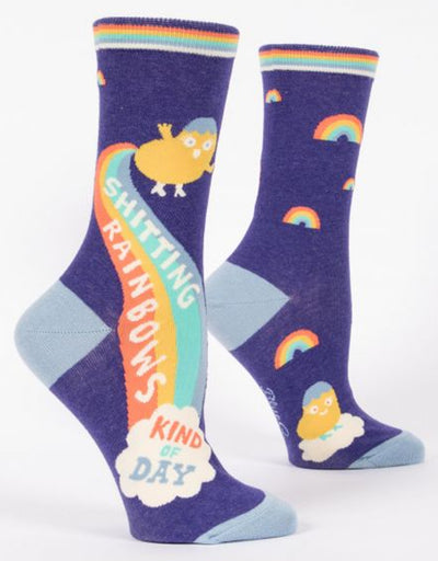 Blue Q - Shitting Rainbows Kind of Day Women's Socks - Say It Sister