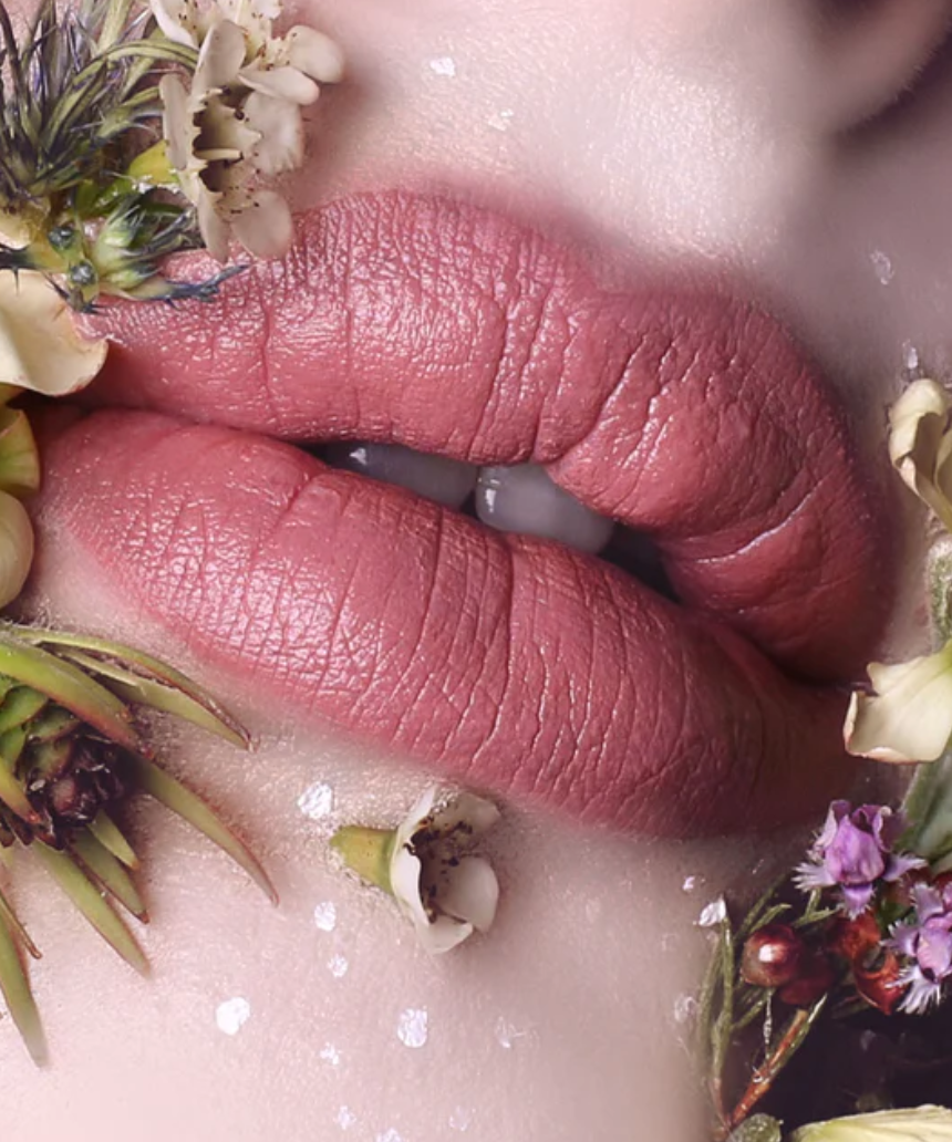 Suzy Lipsticks Miss Jacqui Pink Lace Satin Luxe lipstick in a soft pink shade, showcasing elegant packaging and smooth satin finish.