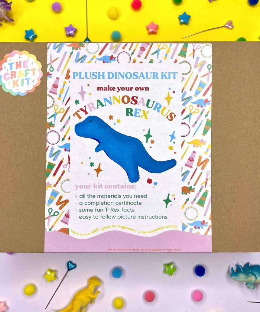 T-Rex Felt Plush Kit, Needlecraft Kits, The Craft Kit - Say It Sister