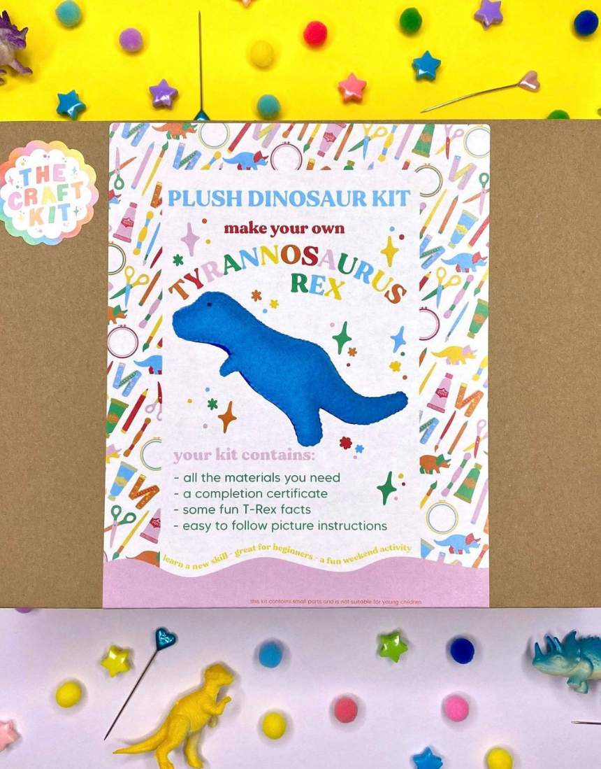 T-Rex Felt Plush Kit, Needlecraft Kits, The Craft Kit - Say It Sister