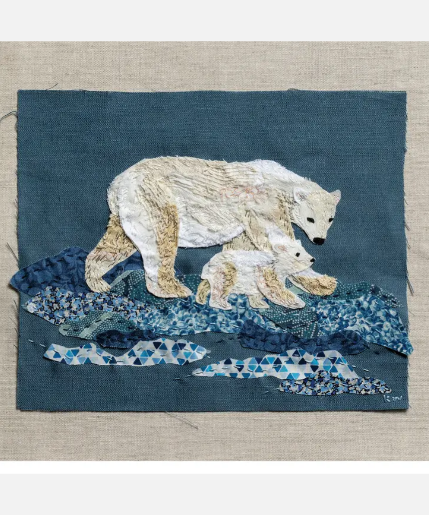 Slow Stitching Kit - Polar Bear, Art & Craft Kits, Wattle & Loop - Say It Sister