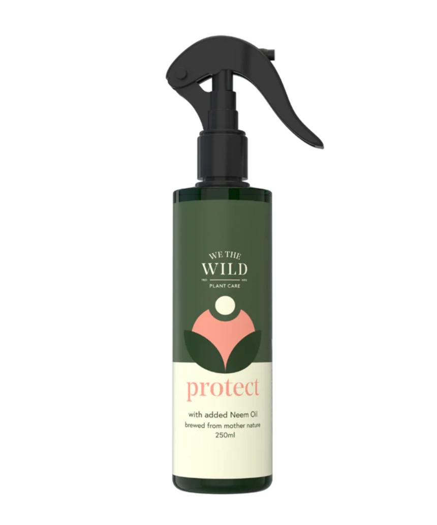 We The Wild Protect Plant Spray 250ml for healthy plants, featuring natural ingredients to safeguard and nourish indoor and outdoor plants.
