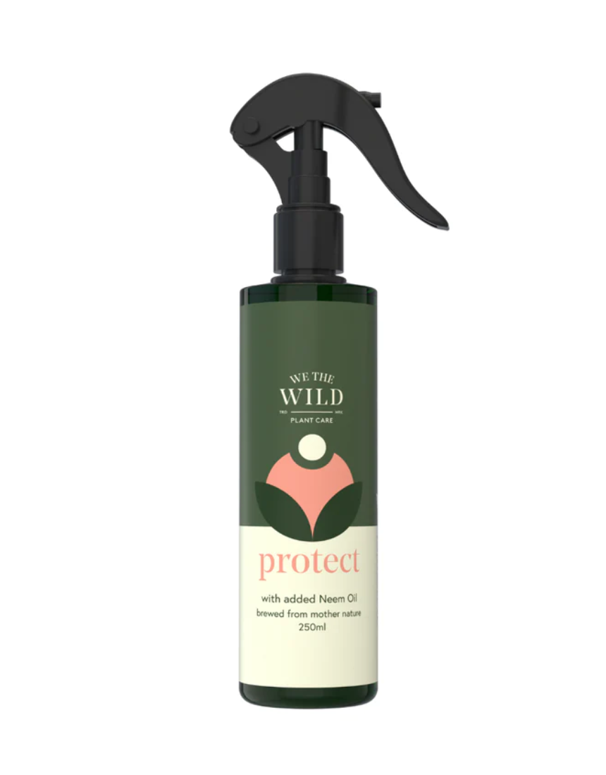 We The Wild Protect Plant Spray 250ml for healthy plants, featuring natural ingredients to safeguard and nourish indoor and outdoor plants.