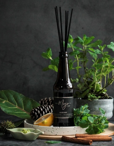 Mojo Candle Co. - Reclaimed Beer Bottle Diffuser Wasabi Mint - Say It Sister