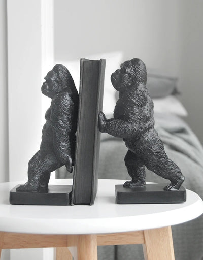 Gorilla Bookend Set Black, Homewares, White Moose - Say It Sister