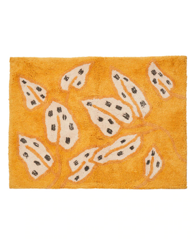 Bonnie and Neil - Spotted Begonia Bath Mat Mustard - Say It Sister