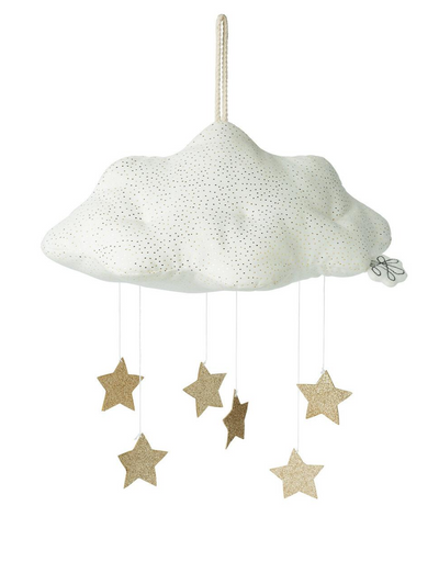 Cloud Corduroy White With Stars Wall Hanging - Say It Sister