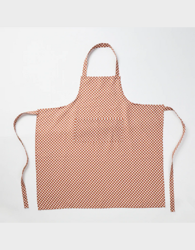 Bonnie and Neil - Apron Tiny Checkers Rust - Say It Sister