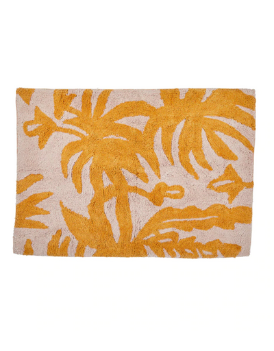 Bonnie and Neil - Leafy Bath Mat Yellow - Say It Sister