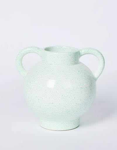 Speckle Green Short Vase - Say It Sister