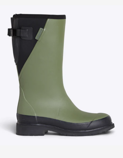 Merry People - Darcy Mid Calf Gumboot Moss Green/Black - Say It Sister