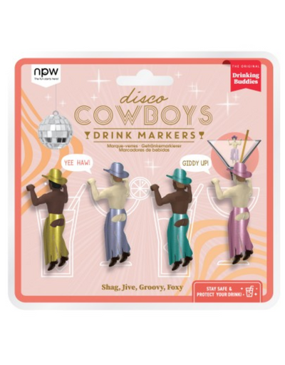 Disco Cowboys Drink Markers, drink marker, William Valentine - Say It Sister