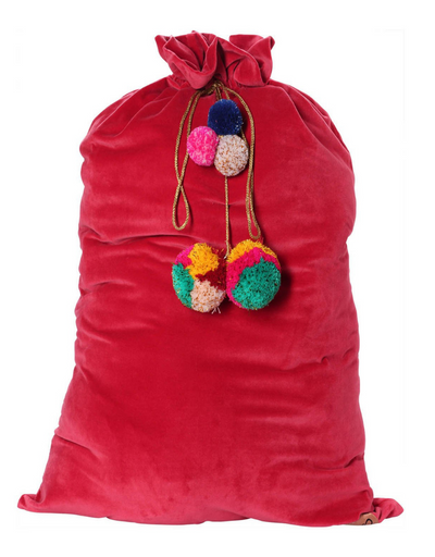 Kip & Co - Velvet Santa Sack - Red - Say It Sister