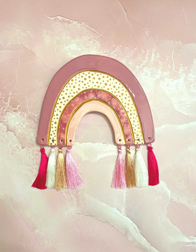 Rainbow Wall Hanging Pink on Pink - Say It Sister