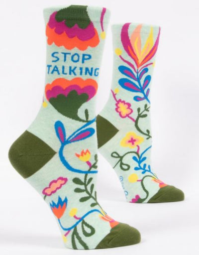 Blue Q - Stop Talking W-Crew Socks - Say It Sister