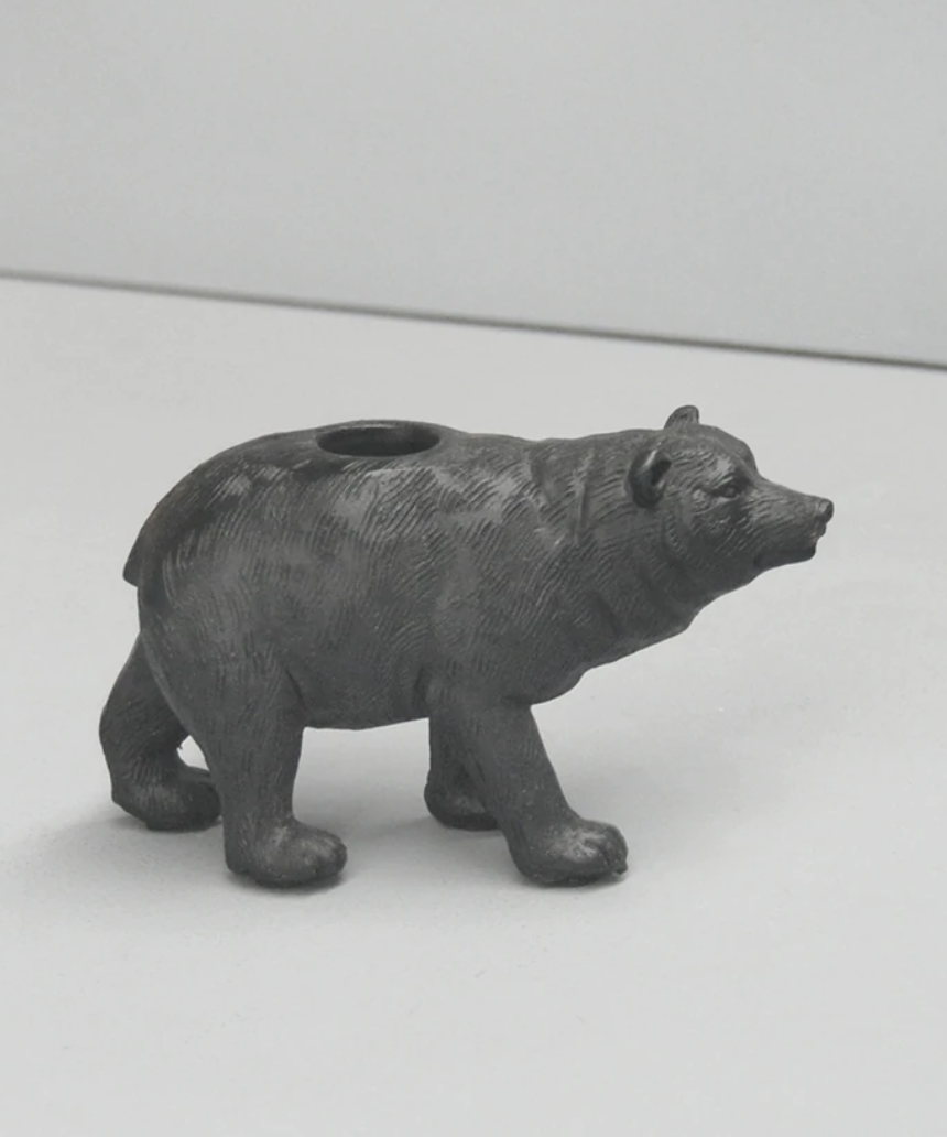 Bear Candle Holder - Black, Candle Holders, White Moose - Say It Sister
