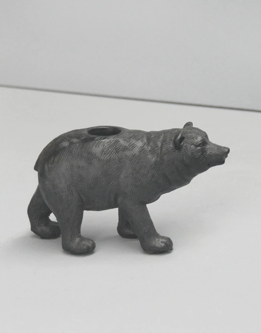 Bear Candle Holder - Black, Candle Holders, White Moose - Say It Sister