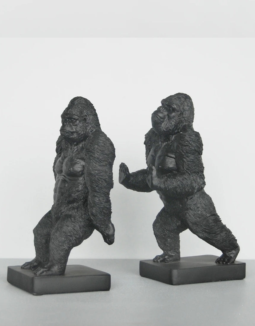 Gorilla Bookend Set Black, Homewares, White Moose - Say It Sister