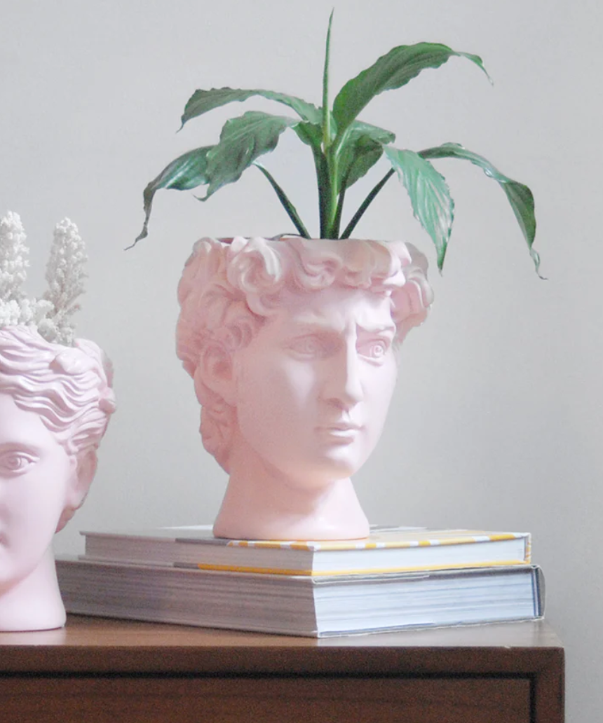 David Vase/Plant Holder - Pink, Vase and Pots, White Moose - Say It Sister