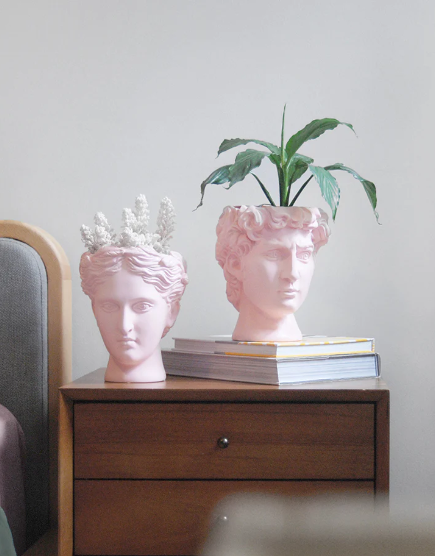 David Vase/Plant Holder - Pink, Vase and Pots, White Moose - Say It Sister