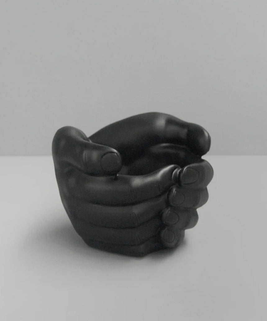 Hand Planter - Black, Vase and Pots, White Moose - Say It Sister